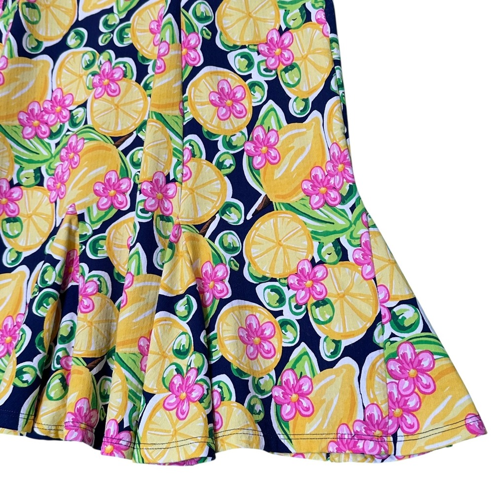 IBKUL Godet Golf Dress Lemon Floral Print UPF50 Cooling Zip Performance S - Picture 6 of 14